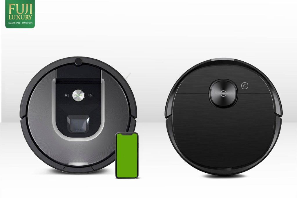 Robot hút bụi của 2 thương hiệu iRobot và Ecovacs