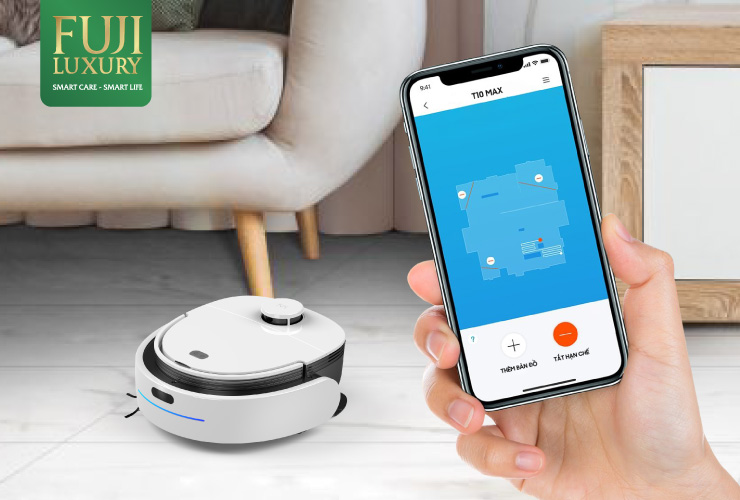 App điều khiển robot của Fuji Luxury dược cài đặt sẵn bằng tiếng Việt dễ dàng điều khiển