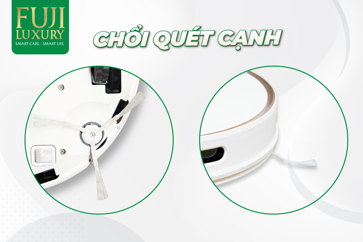 Hình ảnh chổi quét cạnh của robot hút bụi Fuji Luxury T12 Max 