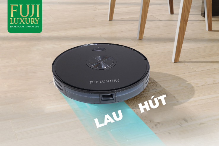 Khả năng lau - hút đồng thời trên robot hút bụi Fuji T2 giúp việc dọn dẹp nhà cửa đơn giản hơn bao giờ hết