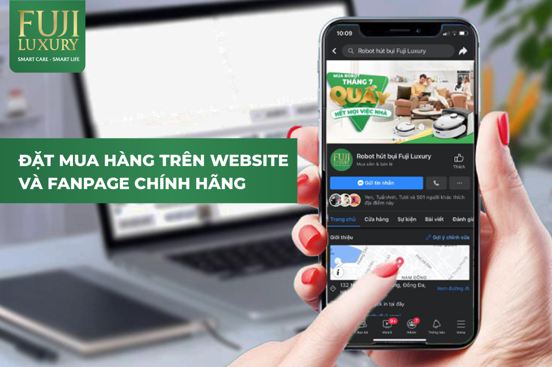 Bạn nên truy cập vào website, fanpage chính hãng để mua robot hút bụi