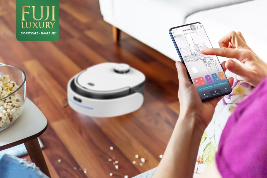 Dễ dàng điều khiển mọi hoạt động của robot qua app điện thoại