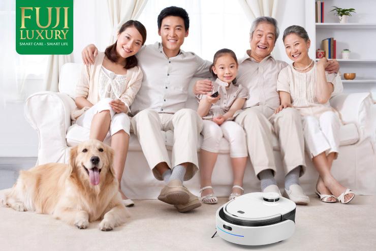 Robot hút bụi lau nhà Fuji Luxury là món quà sức khỏe giá trị nhất trong Ngày lễ Vu Lan năm nay