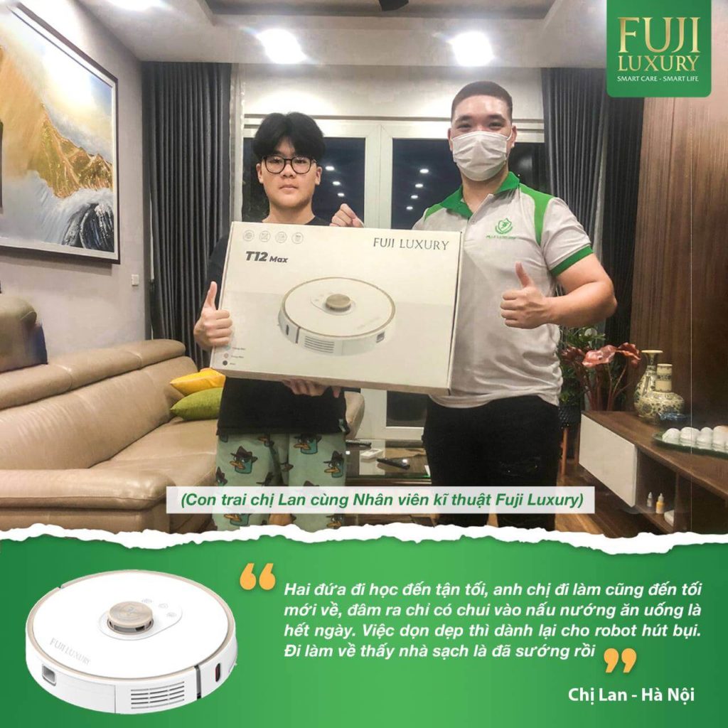 Feedback robot hút bụi lau nhà Fuji Luxury T12 Max